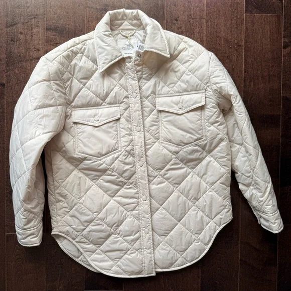 Wilfred Aritzia The Ganna Quilted Jacket Bone XSmall - Picture 3 of 16